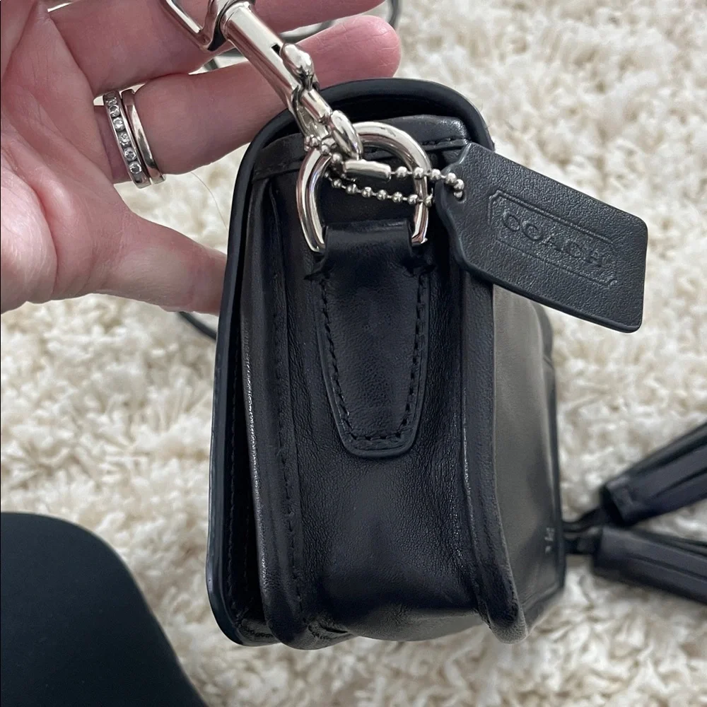 Coach Black Leather Crossbody Bag - Picture 3 of 16